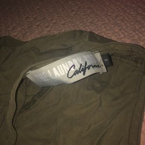 Olive green romper size small never worn